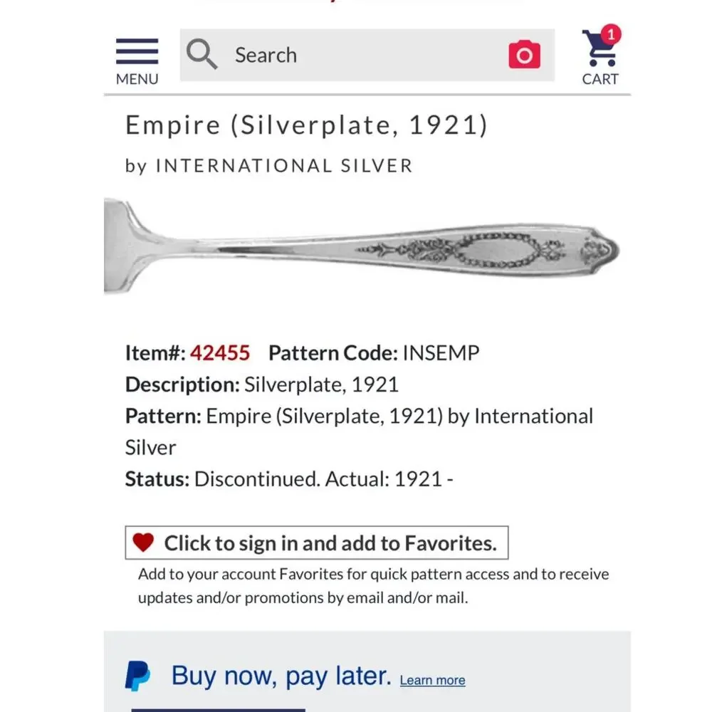 International Silver Empire (Silverplate, 1921) Vintage Silverware 16 Piece Set